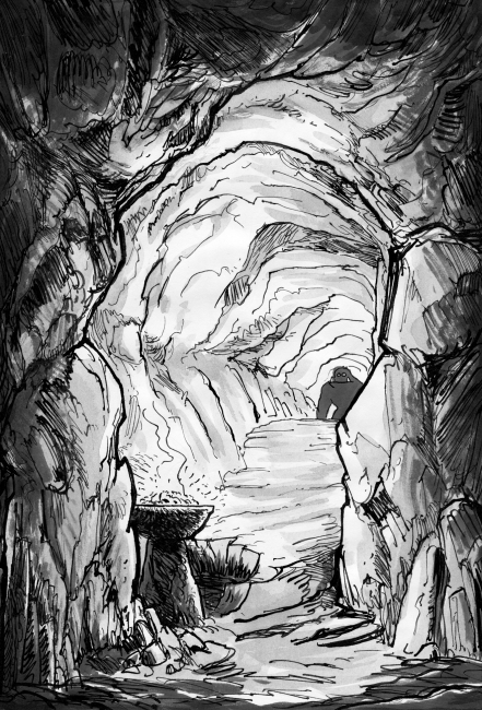 Grendel - Encre de Chine, plume et lavis